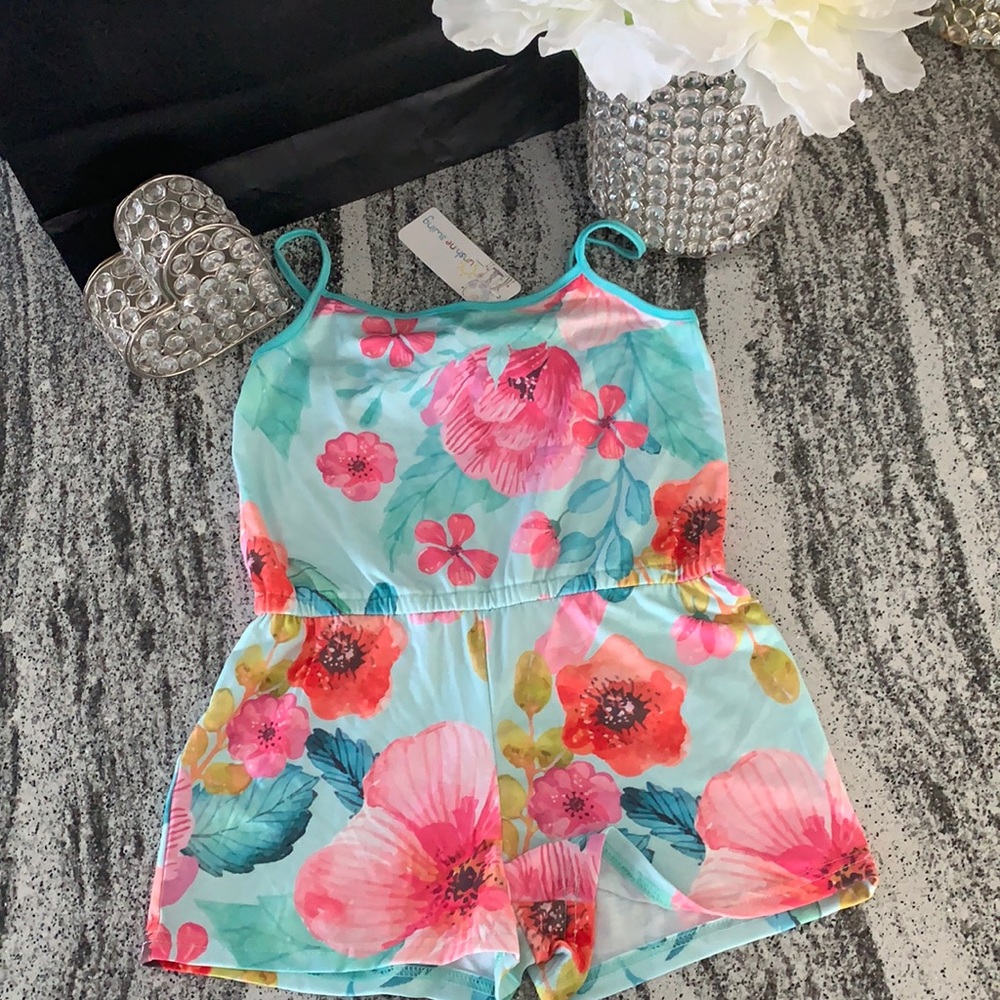 Children’s Sunshine swing floral romper sz 7